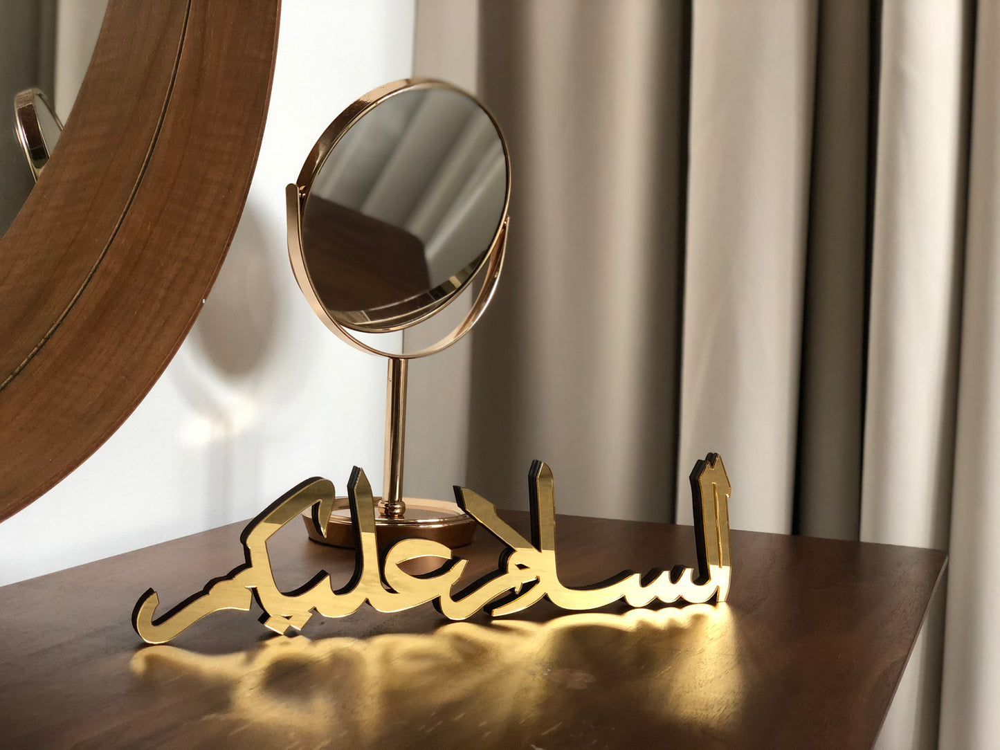 Assalamualaikum Standee in Acrylic Gold (Limited Edition)